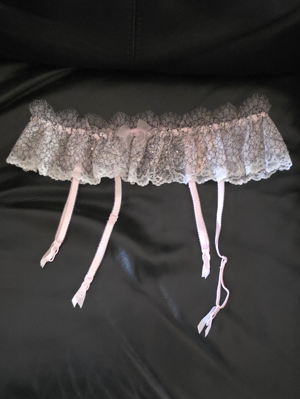 Victoras Secret Garter And Thong Bling Set